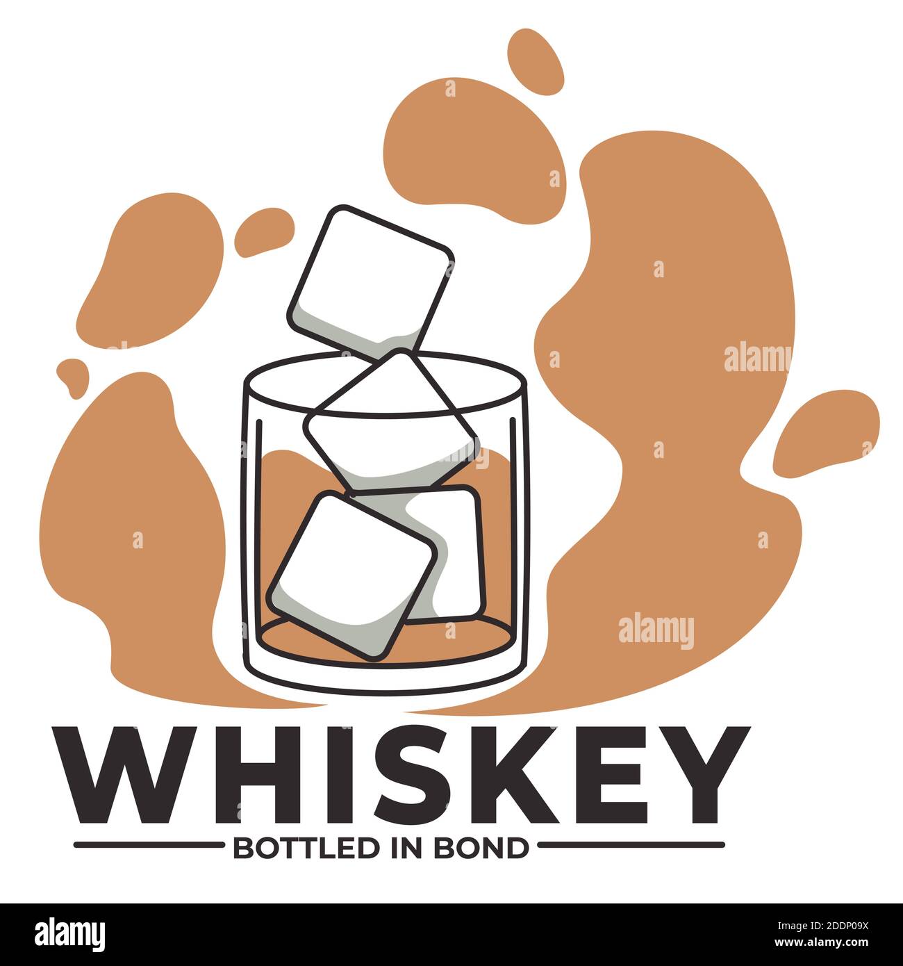 Whiskey imbottigliato in bevande alcoliche Bond Illustrazione Vettoriale