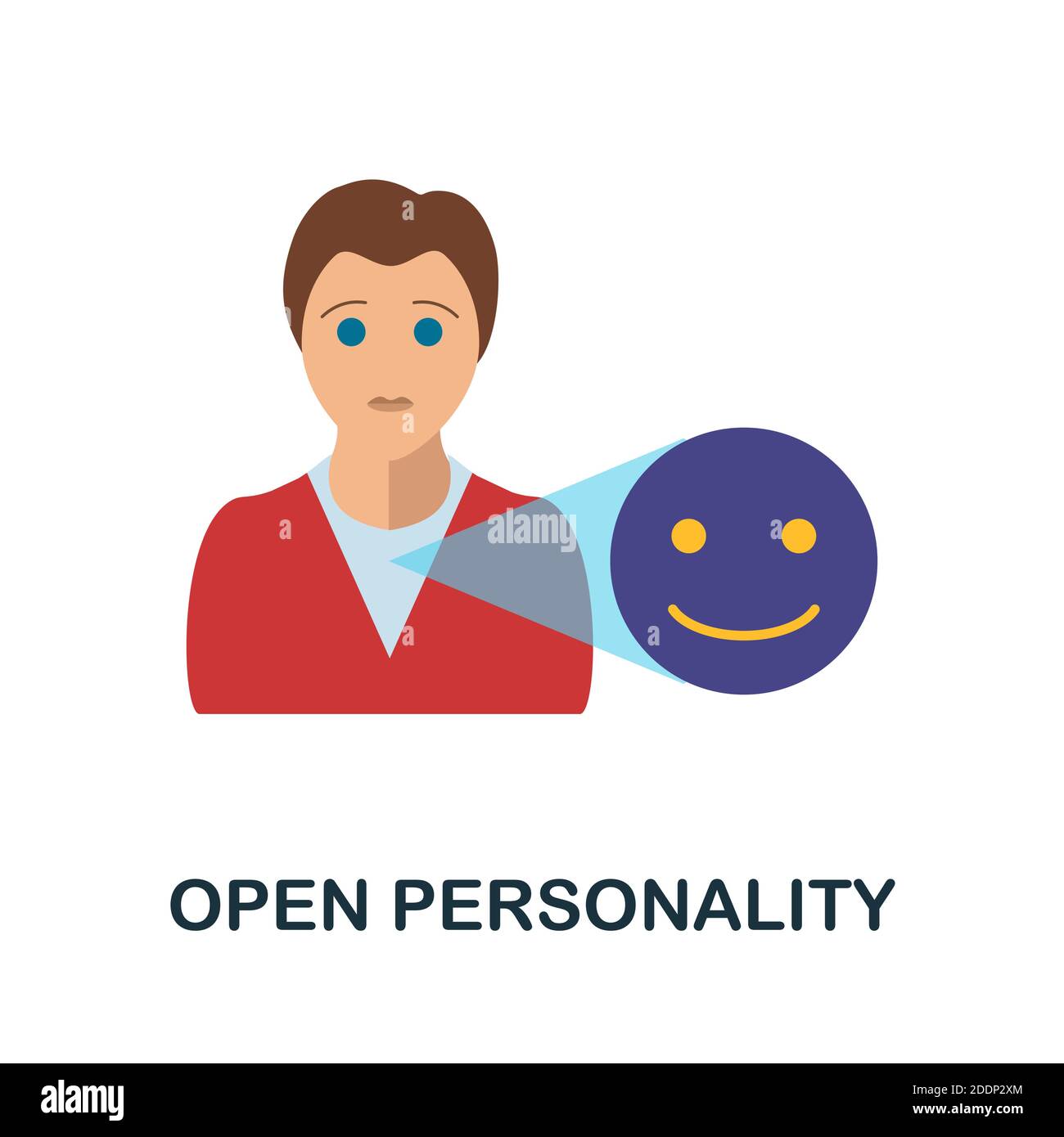 Aprire l'icona del linguaggio. Elemento semplice della raccolta Personality. Icona Creative Open Personality per web design, modelli, infografiche e altro ancora Illustrazione Vettoriale