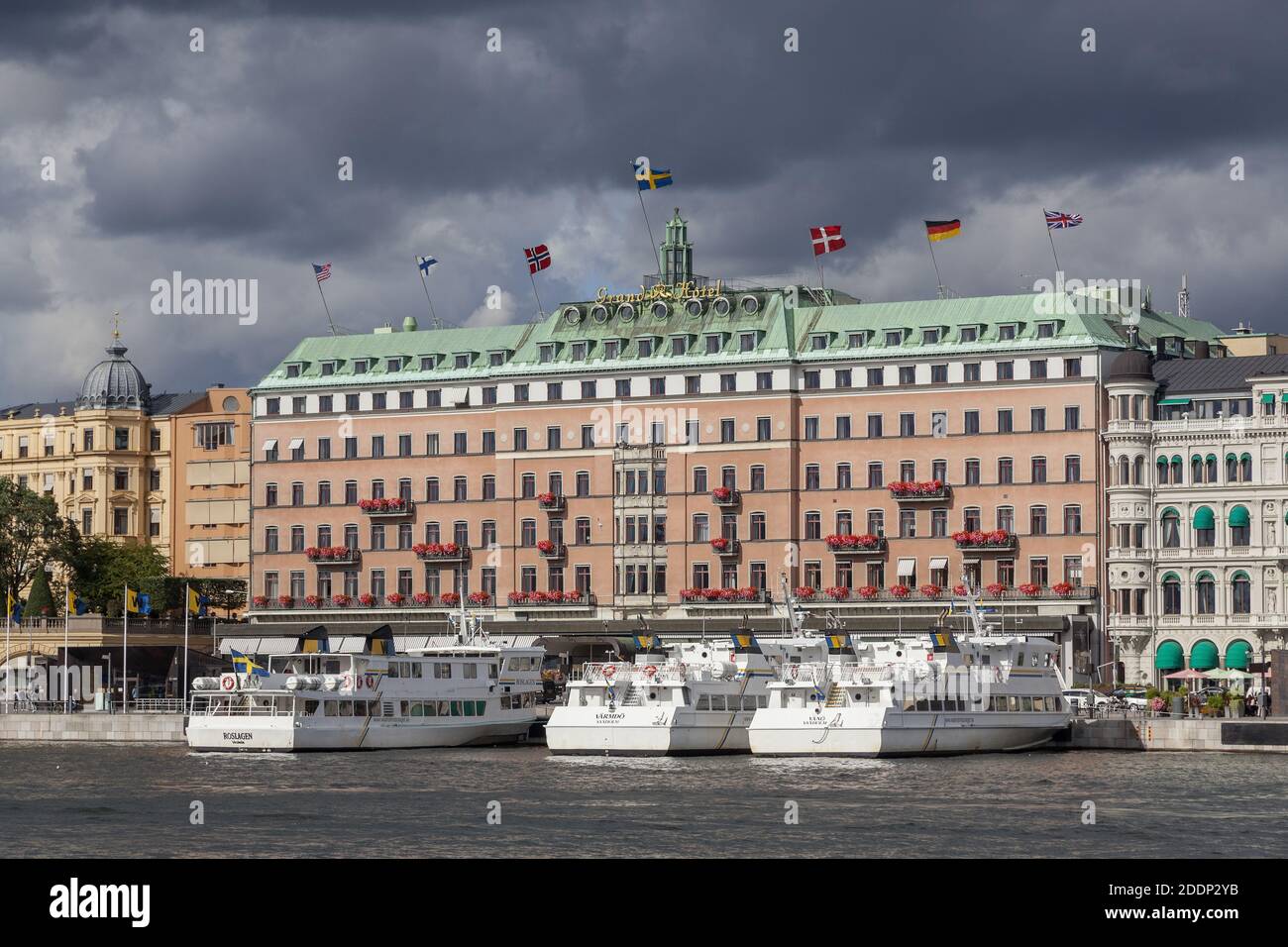 Geografia / viaggio, Svezia, Stoccolma Laen, Stoccolma, Grand hotel on the Stroemkajen, Norrmalm, Additional-Rights-Clearance-Info-not-available Foto Stock