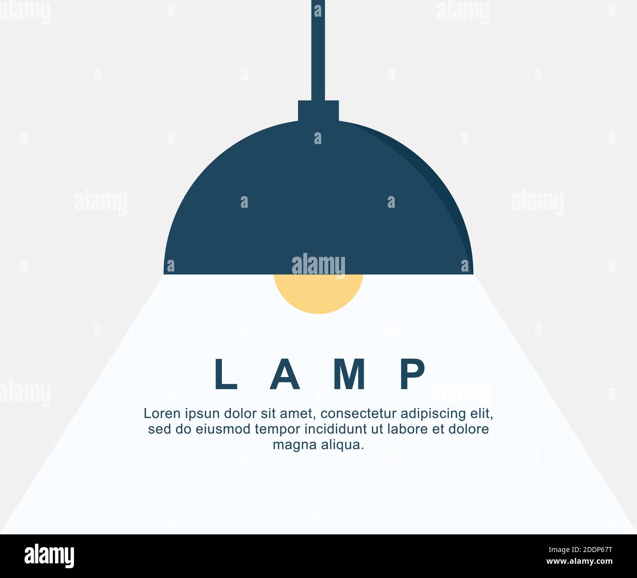 progettare lo sfondo della lampada Illustrazione Vettoriale
