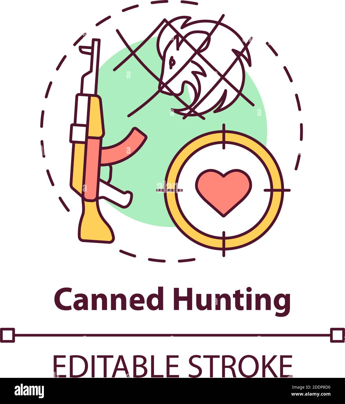 Icona del concetto di caccia in scatola Illustrazione Vettoriale