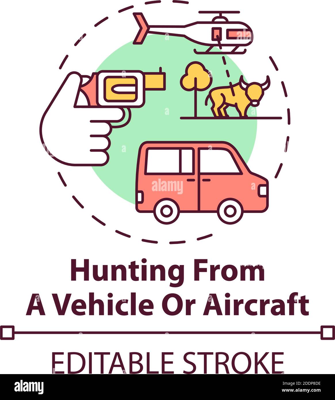 Caccia da un'icona di concetto di veicolo o aeromobile Illustrazione Vettoriale