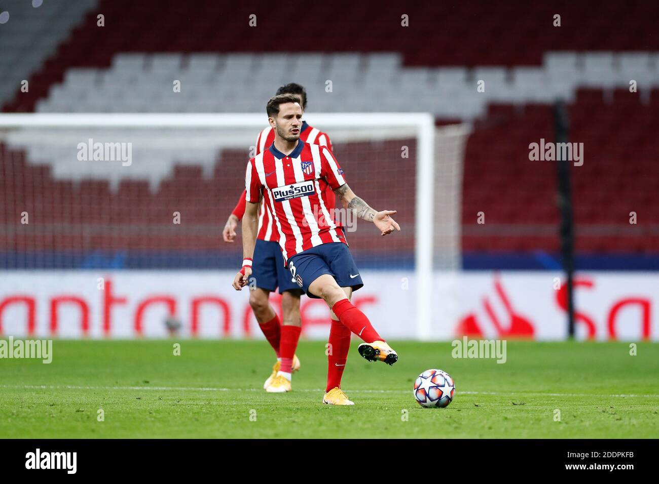 Saul Niguez dell'Atletico de Madrid durante la UEFA Champions League, Gruppo A partita di calcio tra Atletico de Madrid e Lokom / LM Foto Stock