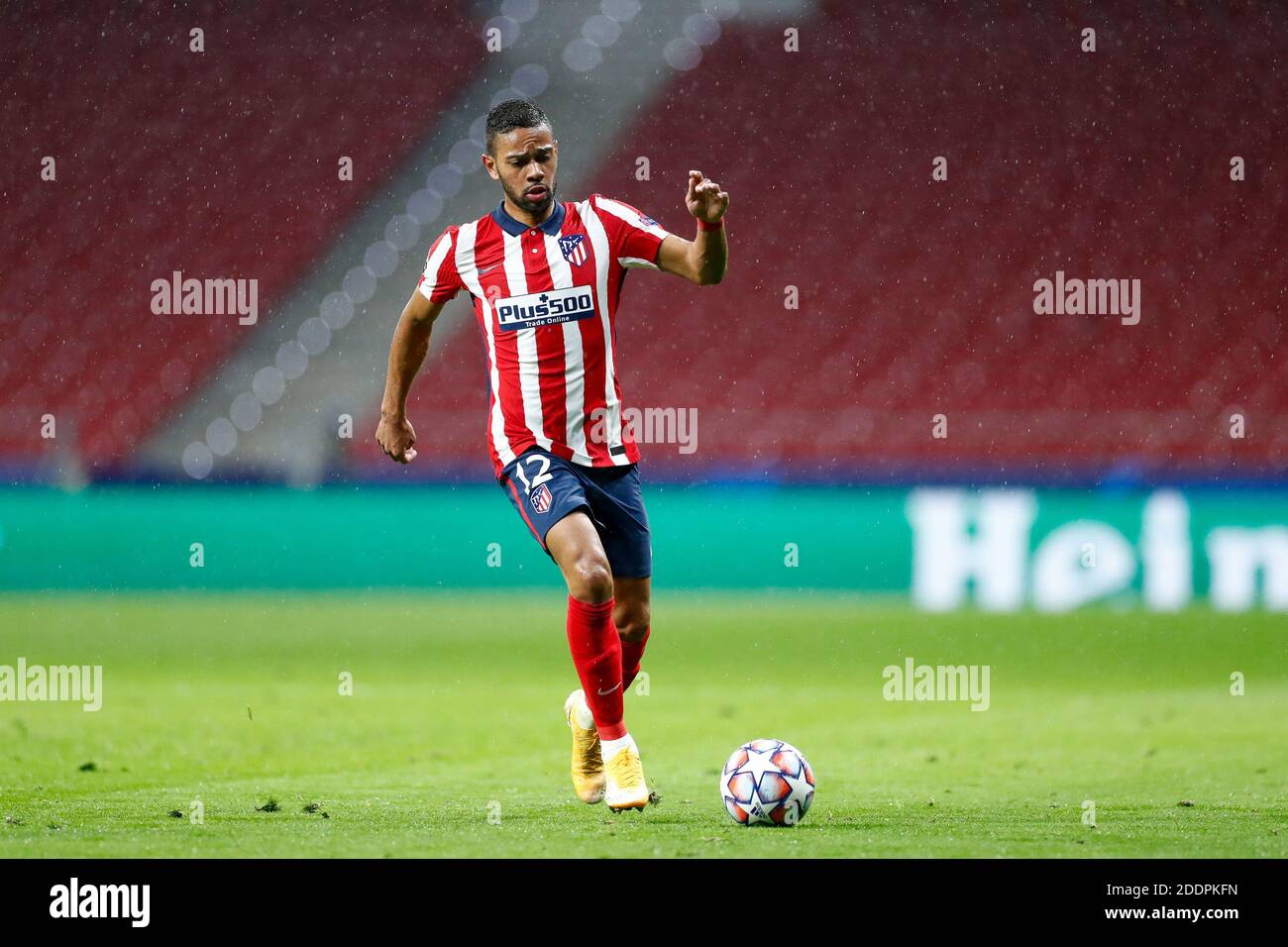Renan Lodi dell'Atletico de Madrid durante la UEFA Champions League, Gruppo A partita di calcio tra Atletico de Madrid e Lokomo / LM Foto Stock