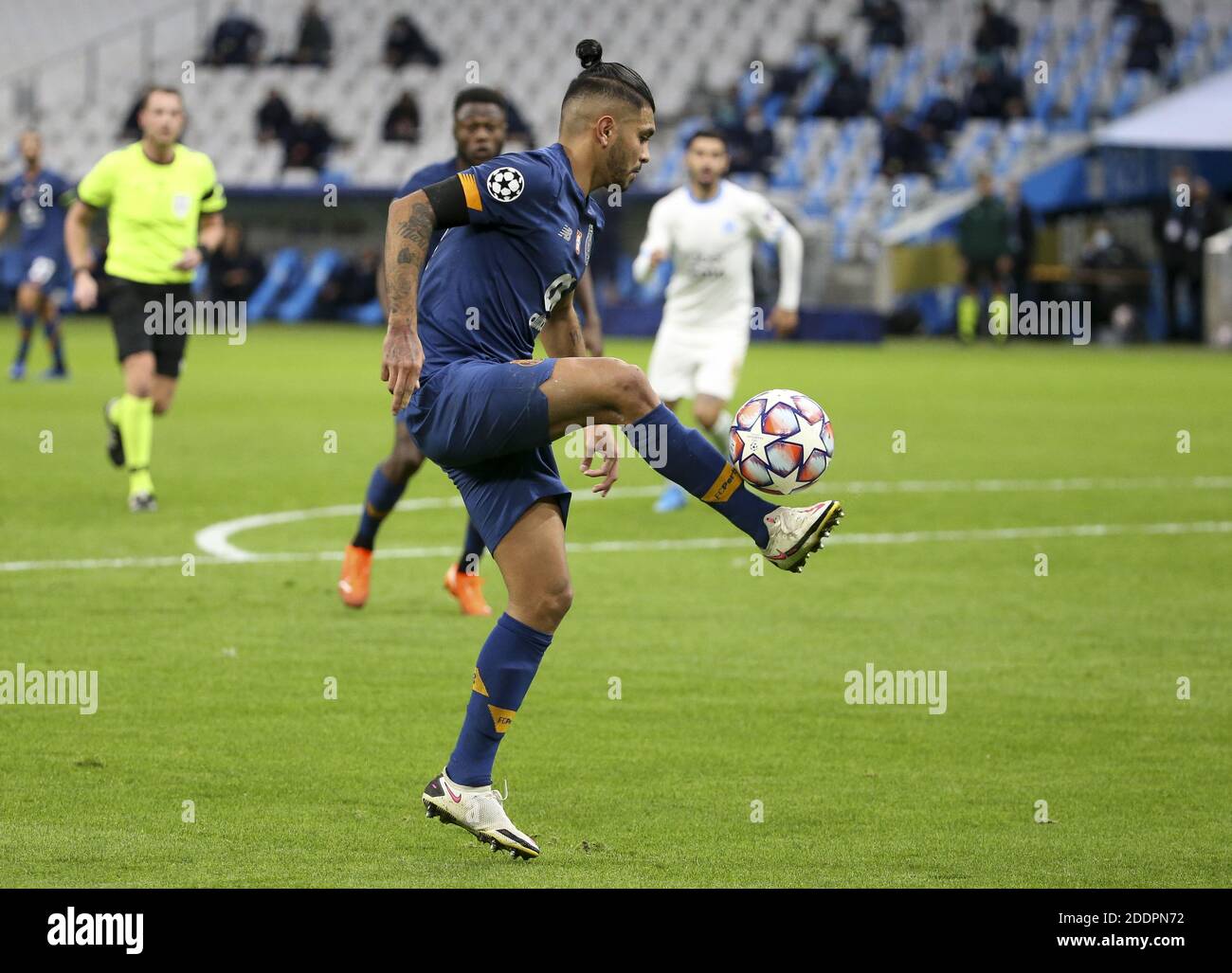Tecatito aka Jesus Corona di Porto durante la UEFA Champions League, partita di calcio del gruppo C tra Olympique de Marseille e F / LM Foto Stock