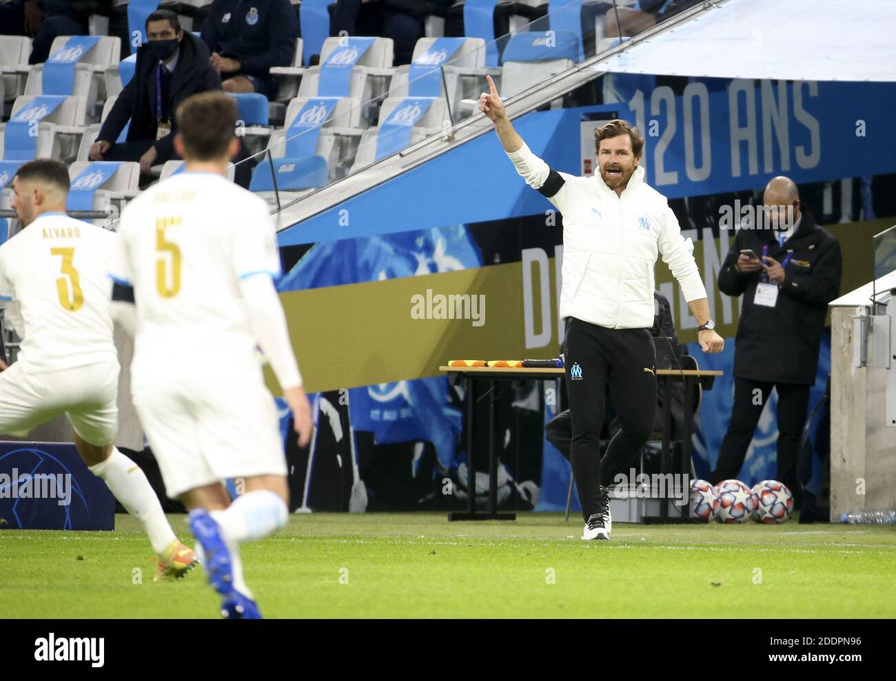 Coach of Olympique de Marseille Andre Villas-Boas durante la UEFA Champions League, partita di calcio del gruppo C tra Olympique de / LM Foto Stock