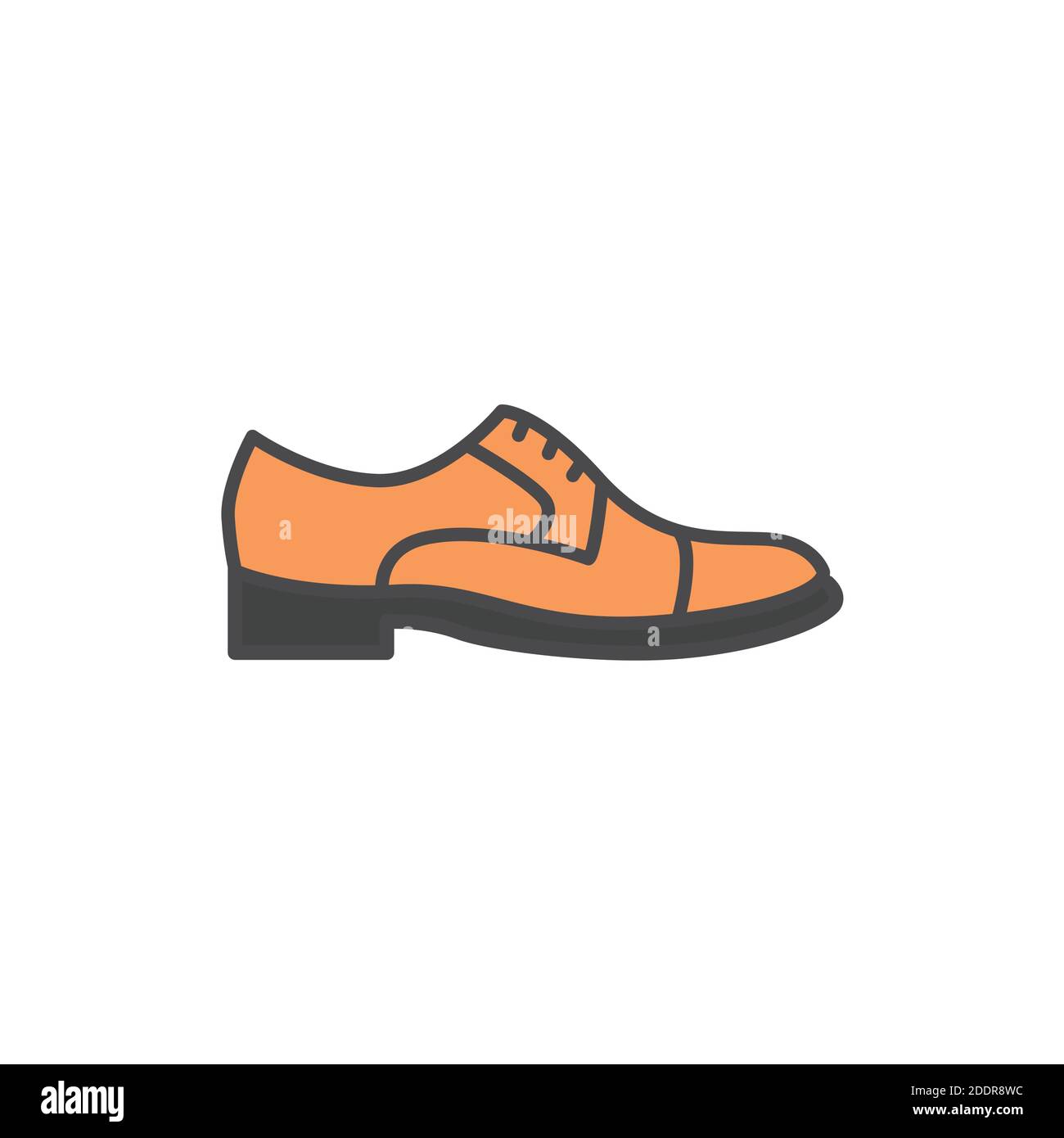 Icona linea colore scarpe. Pittogramma per pagina web, app mobile, promo. Illustrazione Vettoriale