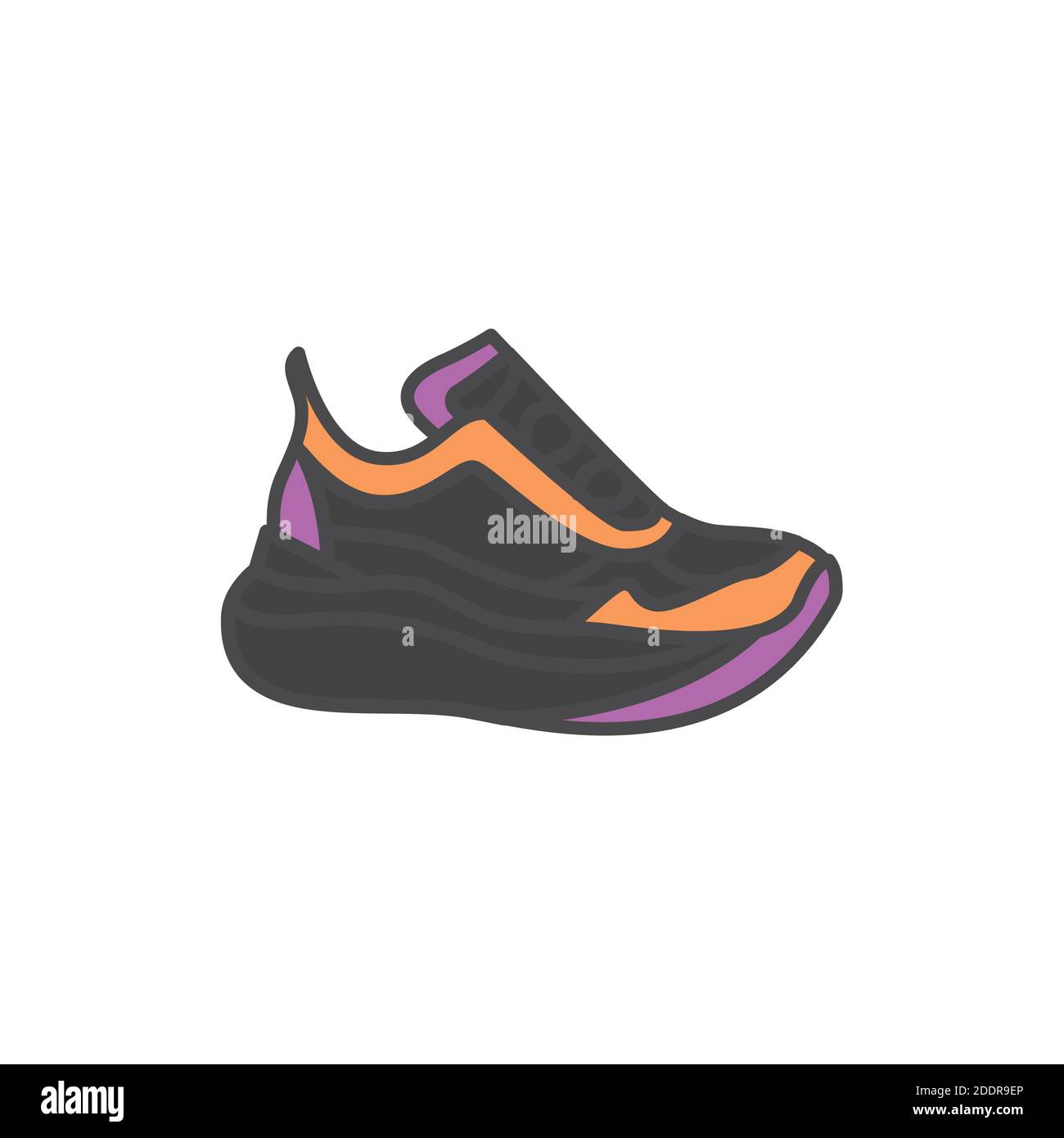 Icona linea colore sneakers. Pittogramma per pagina web, app mobile, promo  Immagine e Vettoriale - Alamy