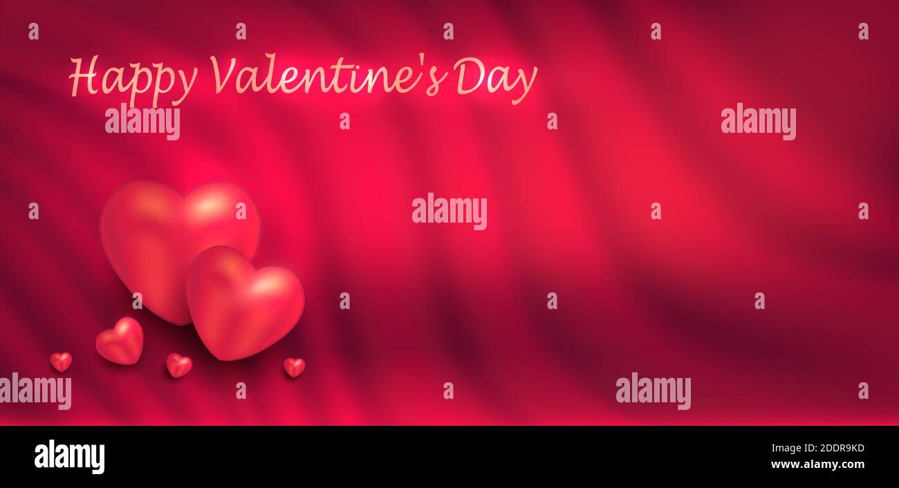 Biglietto d'auguri per buon giorno di San Valentino, biglietto vettore Illustrazione Vettoriale