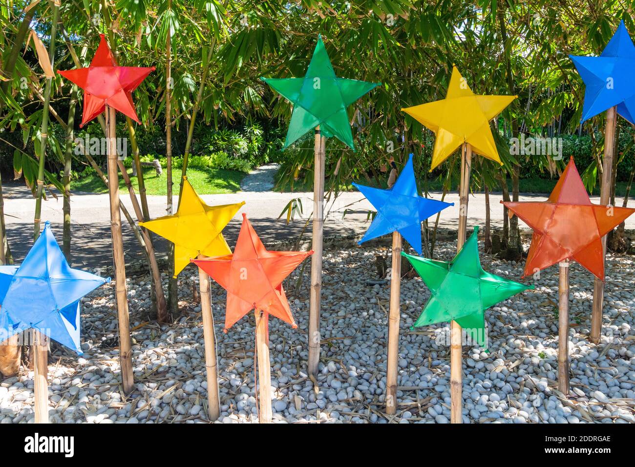Lanterne natalizie al Bluewater Maribago Resort a Cebu, Filippine Foto Stock Lanterne natalizie al Bluewater Maribago Resort a Cebu, Filippine Foto Stock