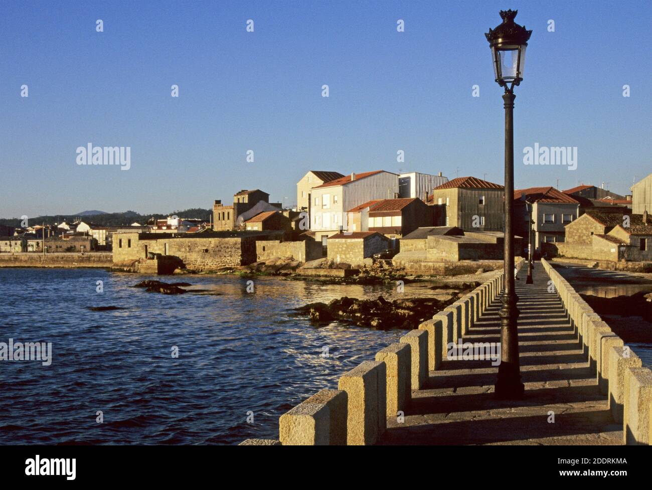 Villaggio di pescatori di San Tomé, Cambados, Galizia, Spagna Foto Stock