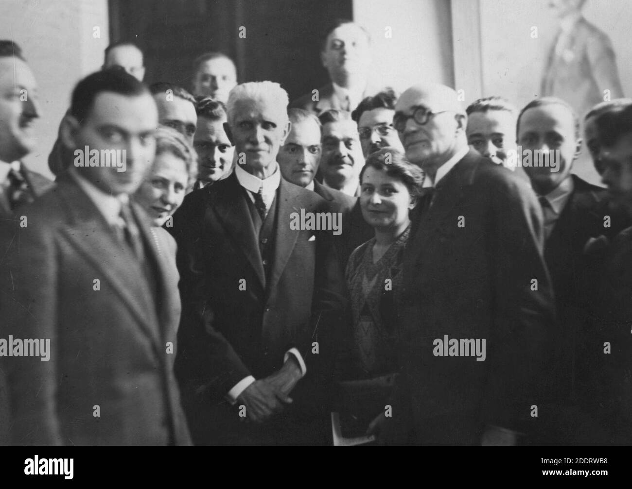 Konferencja prasowa marszałka Sejmu Ignacego Daszyńskiego. Foto Stock