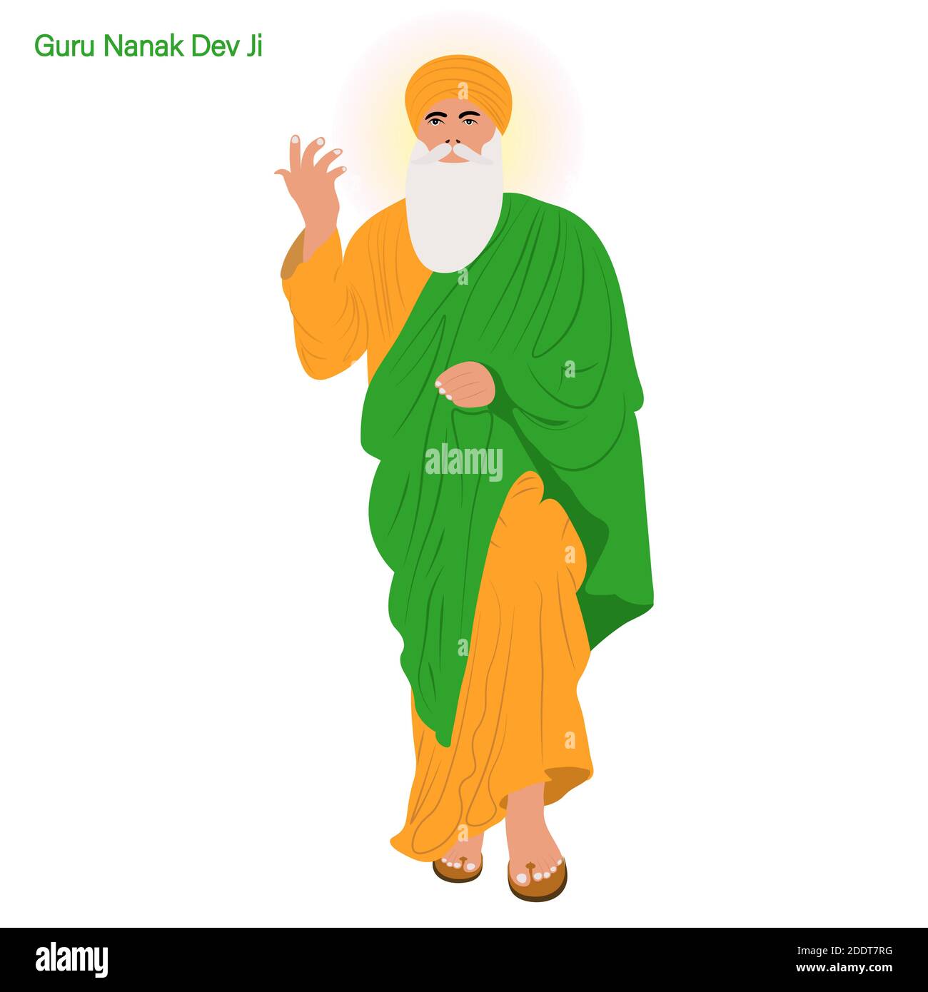 Illustrazione vettoriale per Guru Nanak Jayanti l'anniversario di nascita di Guru Nanak dev ji. Disegno astratto. Illustrazione Vettoriale