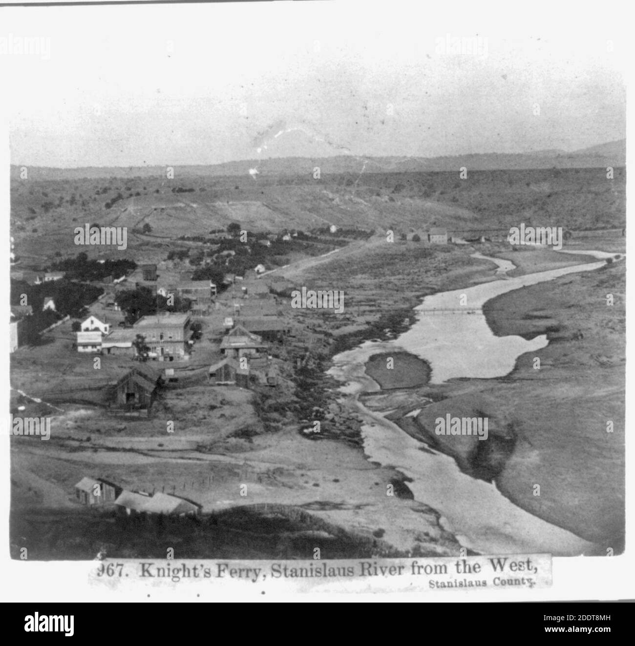 Cavaliere del traghetto, Stanislao fiume da ovest, Stanislao County Foto Stock