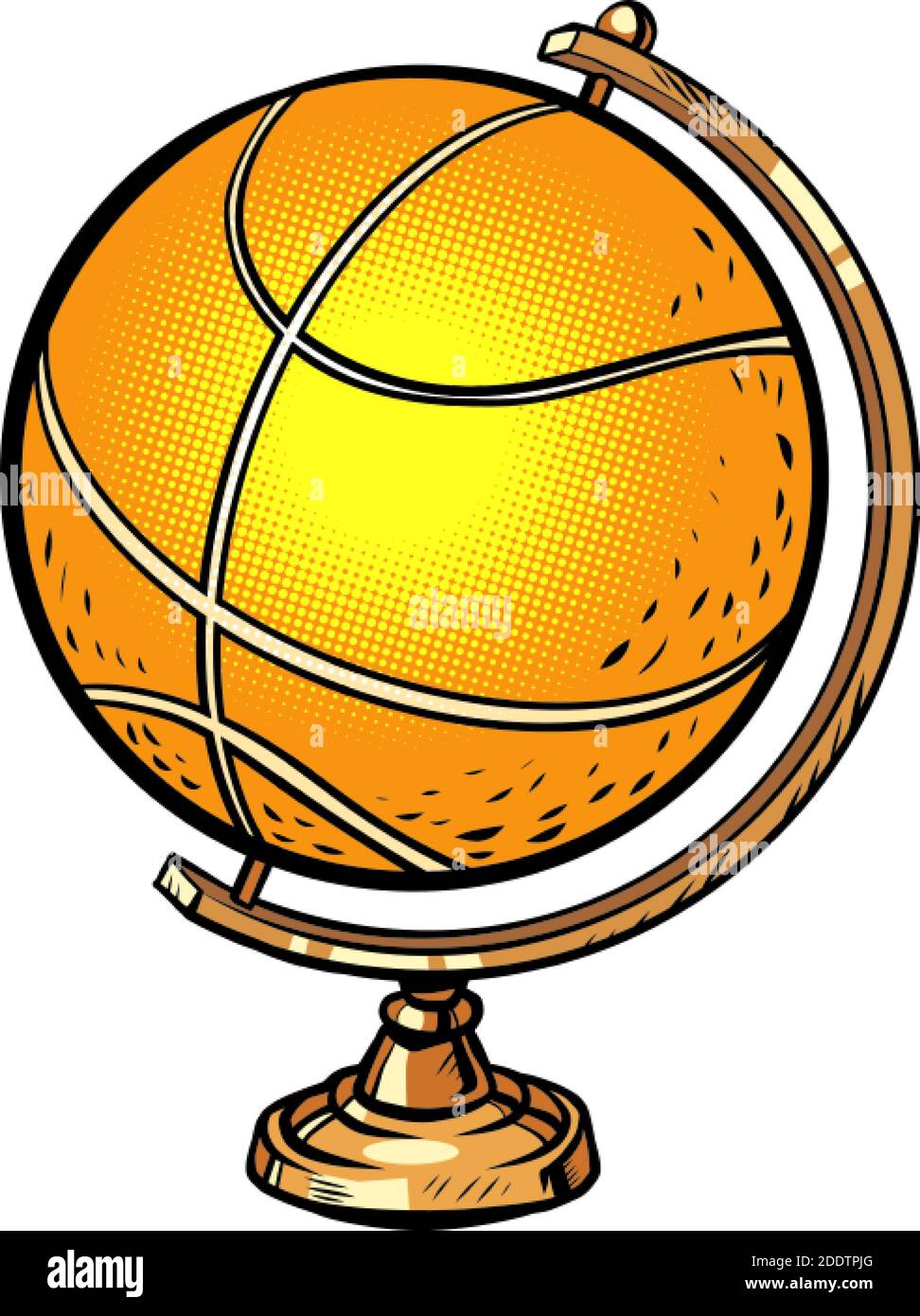 attrezzature sportive da basket internazionali globe Illustrazione Vettoriale