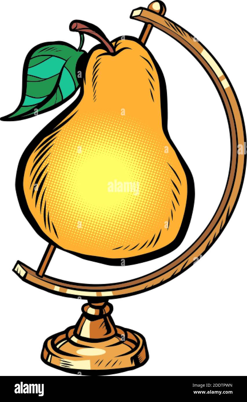 globe international pear è un frutto maturo Illustrazione Vettoriale