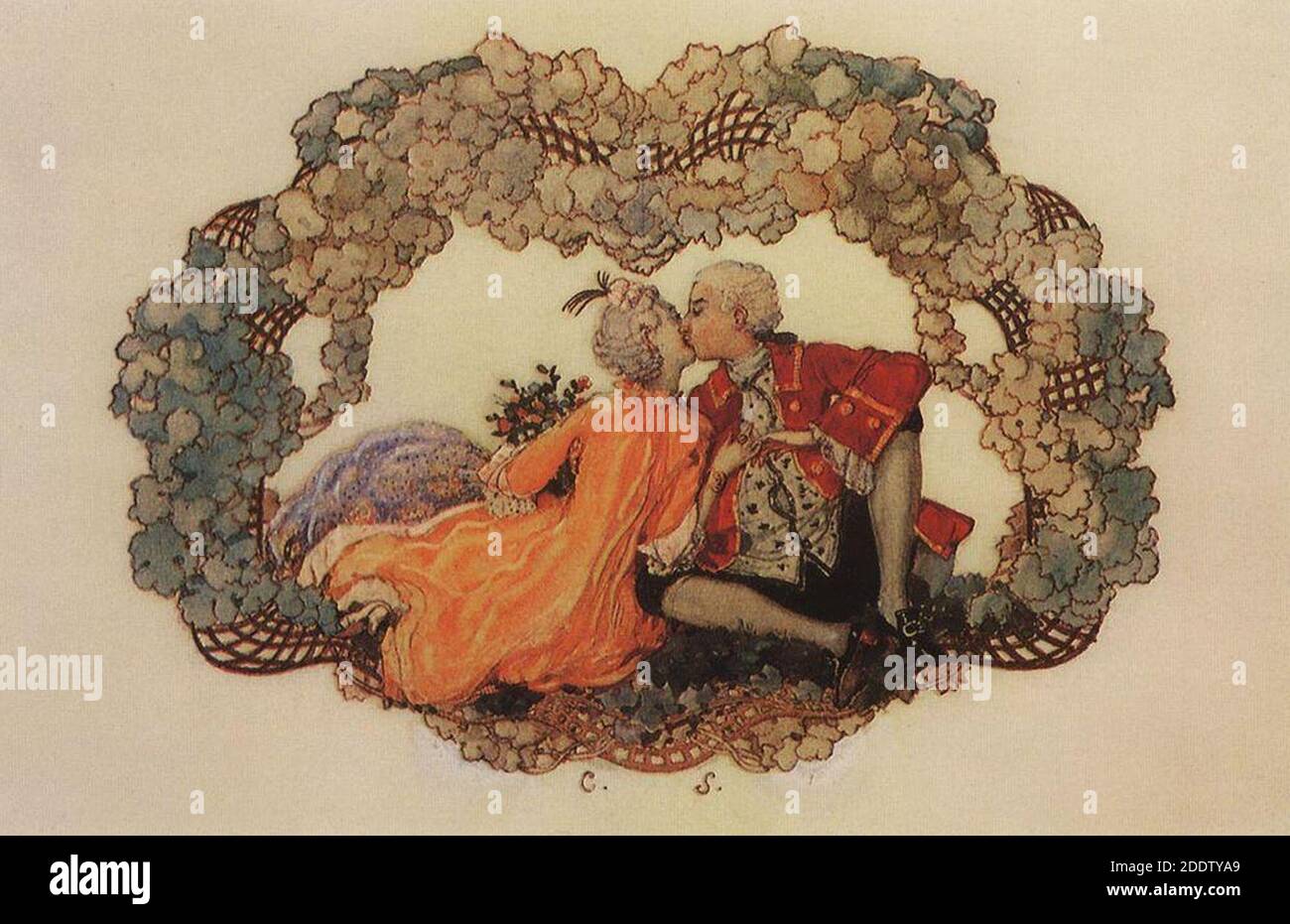 Konstantin Somov - il bacio. Foto Stock