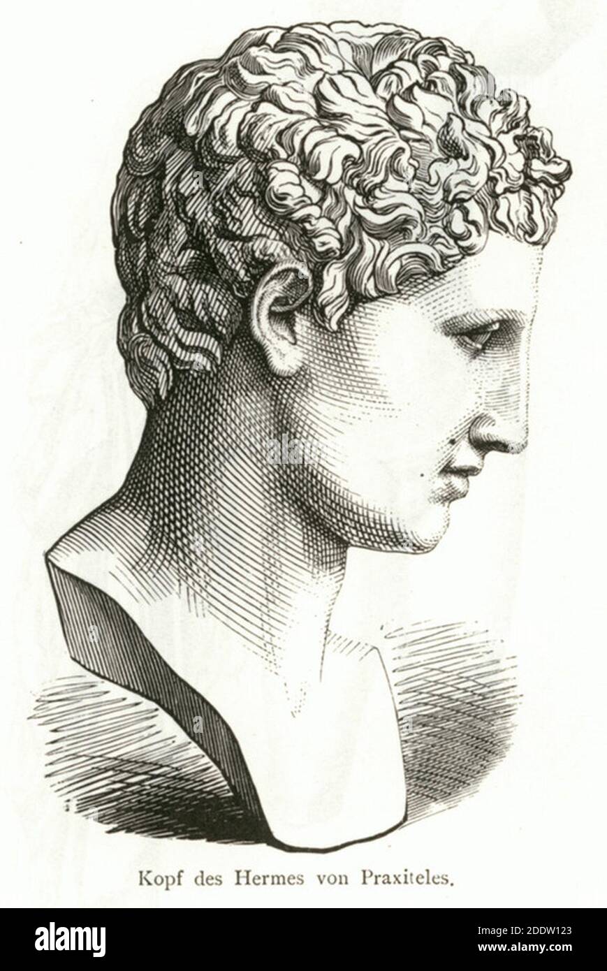 Kopf des Hermes von Praxiteles - Schweiger Lerchenfeld Amand (freiherr von) - 1887. Foto Stock