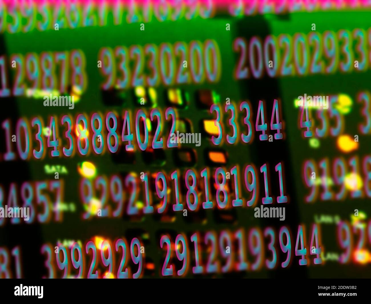 Una foto illustrativa sui dati Foto Stock