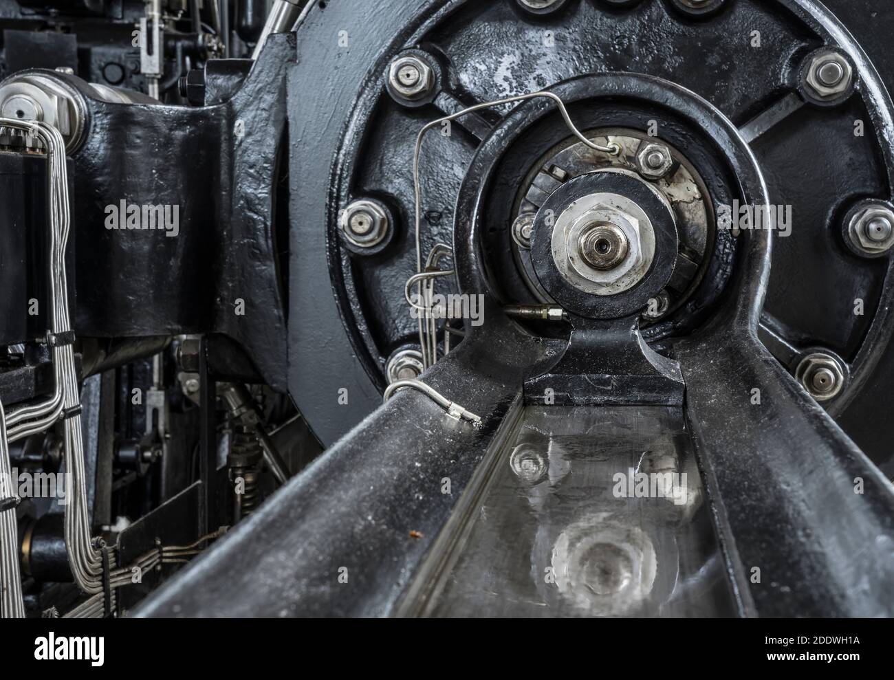 unità cuscinetto di un motore a vapore storico Foto Stock