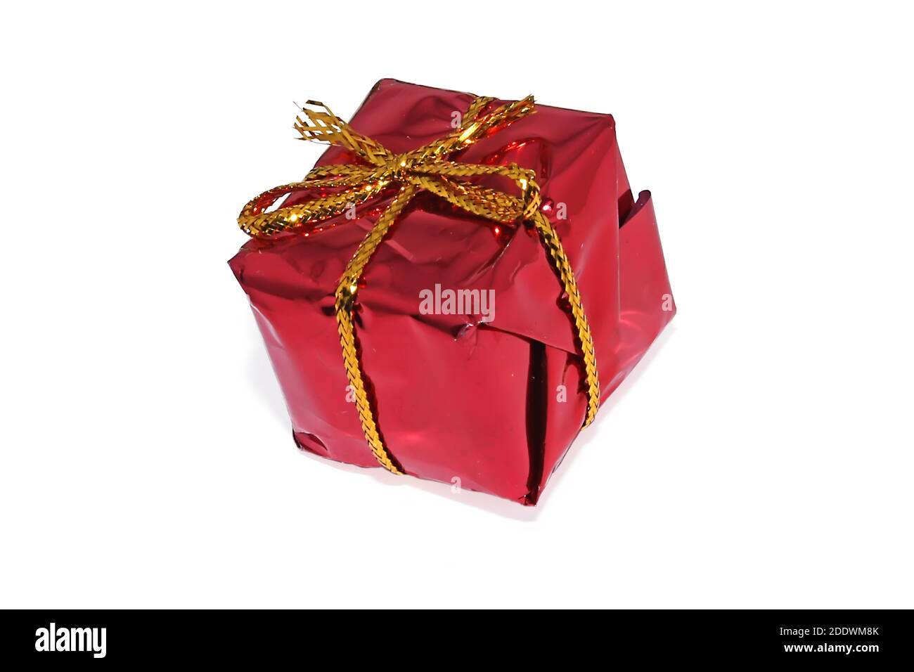 Piccola scatola regalo rossa fatta a mano Foto Stock