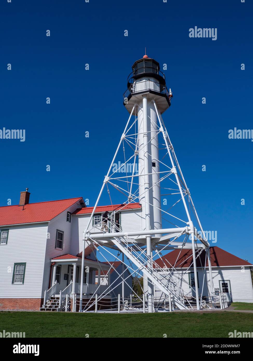 Great Lakes Shipwreck Museum, Whitefish Point Light Station, Paradise, Michigan. Foto Stock