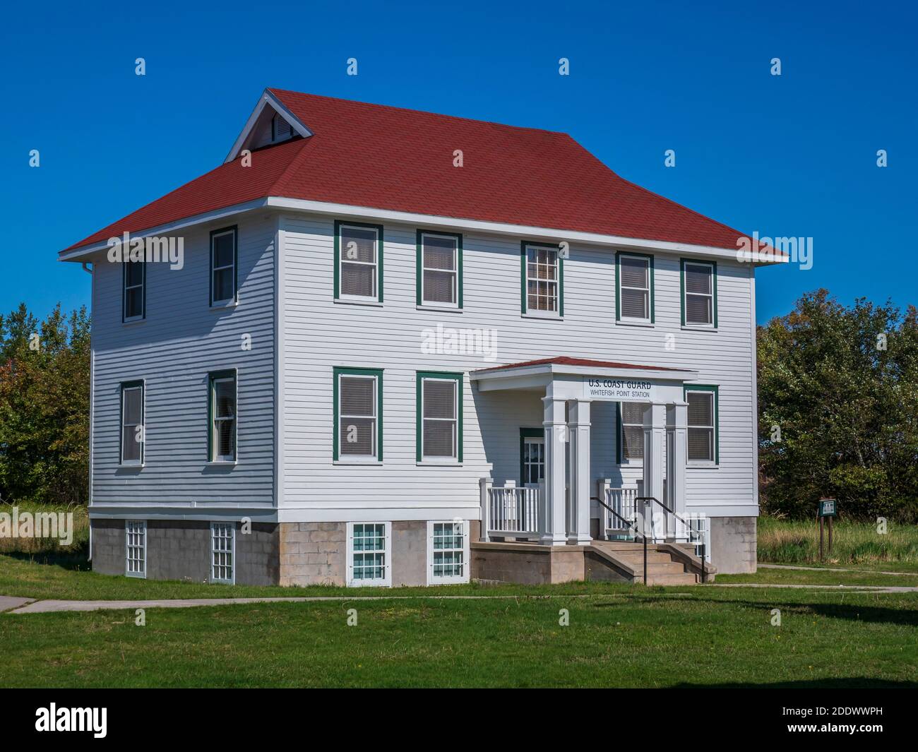 Great Lakes Shipwreck Museum, Whitefish Point Light Station, Paradise, Michigan. Foto Stock