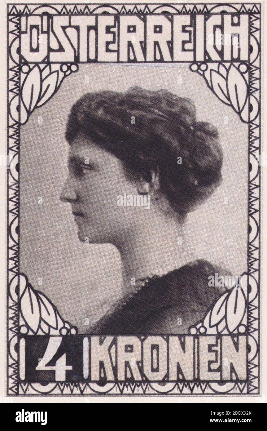 Kolo Moser - Kaiserin Zita - 1917. Foto Stock