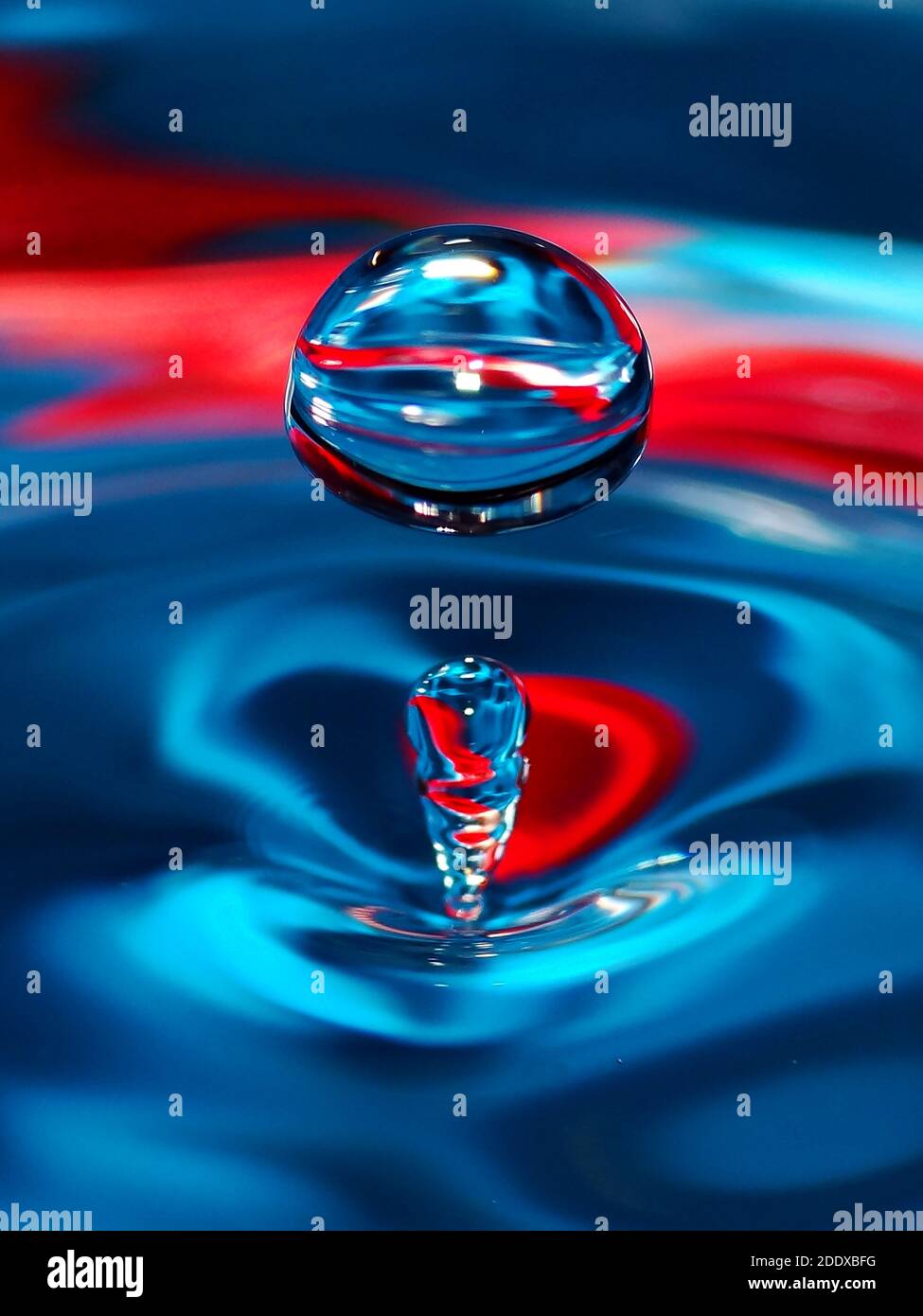 Fotografia di gocce d'acqua Foto Stock