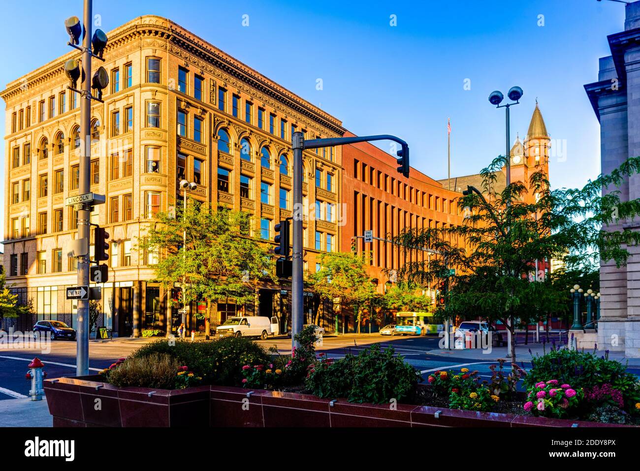 Una minuscola città nello Stato Uniti chiamata Spokane Foto Stock