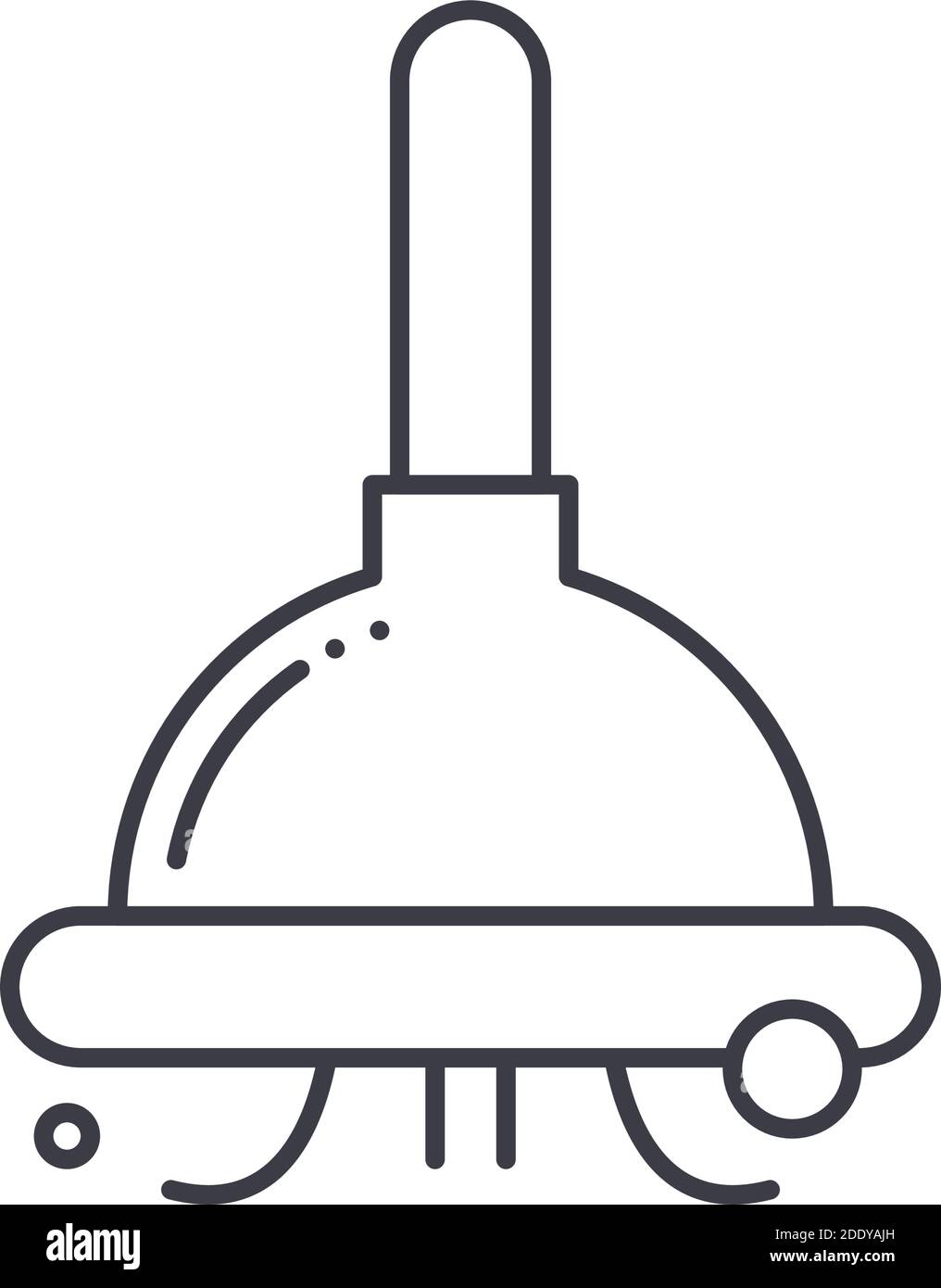 Icona di Flounger, illustrazione isolata lineare, vettore di linea sottile, segno di disegno di fotoricettore, simbolo di concetto di contorno con tratto modificabile su sfondo bianco. Illustrazione Vettoriale