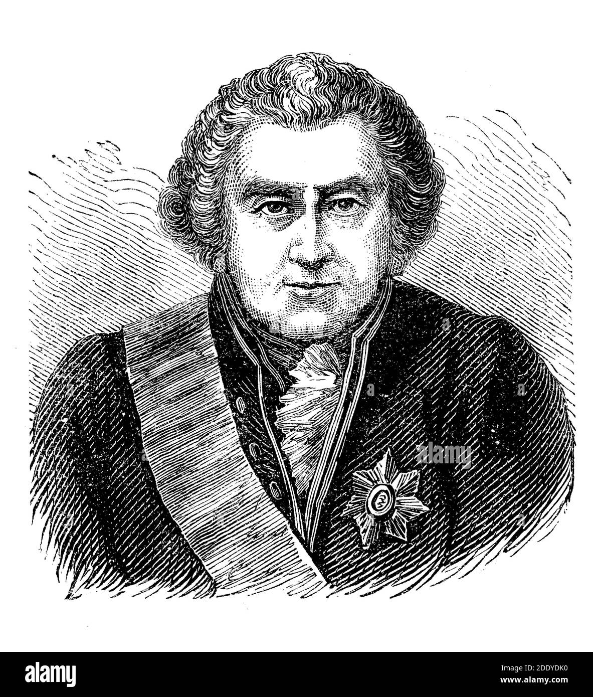 Sir Joseph Banks, 1° Baronet, 13 febbraio 1743 - 19 giugno 1820, naturalista inglese, botanico e patrono delle scienze naturali / Sir Joseph Banks, 1. Baronet, 13. Febbraio 1743 - 19. Giugno 1820, englischer Naturforscher, insbesondere Botaniker, der Mitte des 18. Jahrhunderts James Cook auf seiner ersten Reise und Weltumsegelung (1768-1771) begleitete und zahlreiche naturwissenschaftliche Entdeckungen machte, Historisch, storico, digitale riproduzione migliorata di un originale del 19 ° secolo / digitale Reproduktion einer Originalvorlage aus dem 19. Jahrhundert, Foto Stock