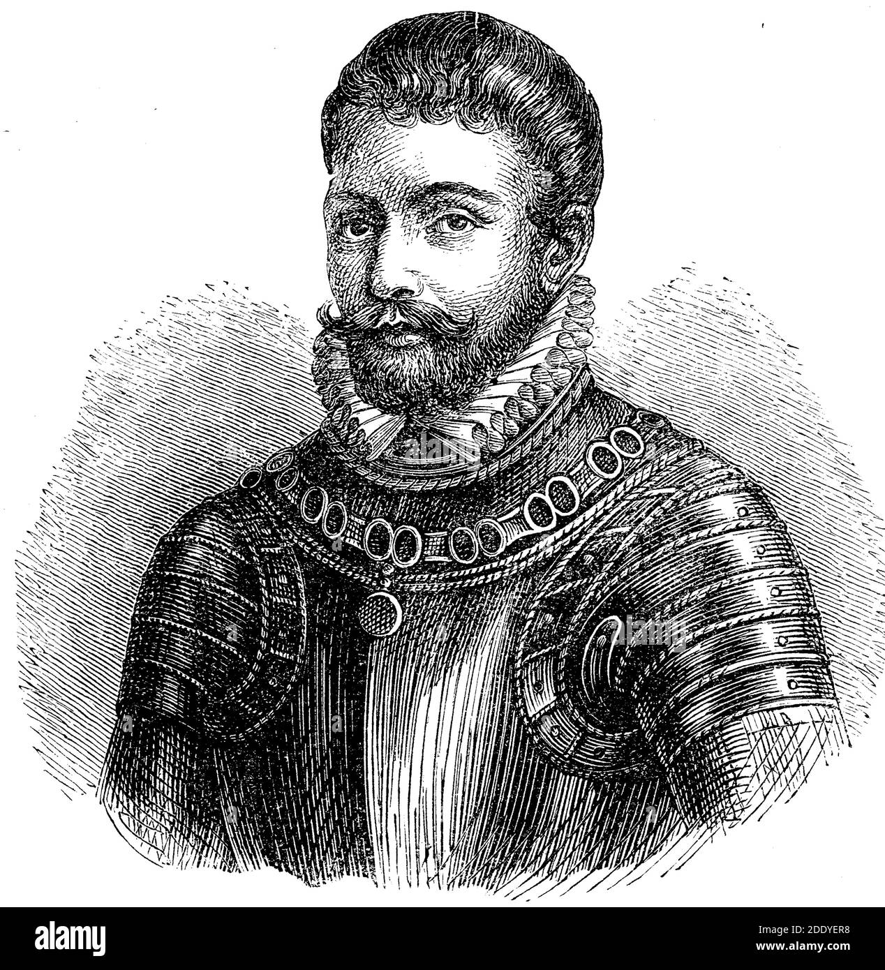 Generale a Sea Robert Blake, 27 settembre 1598 - 17 agosto 1657, un importante comandante navale del Commonwealth d'Inghilterra / Robert Blake, 27 settembre 1598 - 17. Agosto 1657, war ein englischer Admiral und Mitbegründer der Seeherrschaft des britischen Commonwealth, Historisch, storico, digitale riproduzione migliorata di un originale del 19 ° secolo / digitale Reproduktion einer Originalvorlage aus dem 19. Jahrhundert, Foto Stock