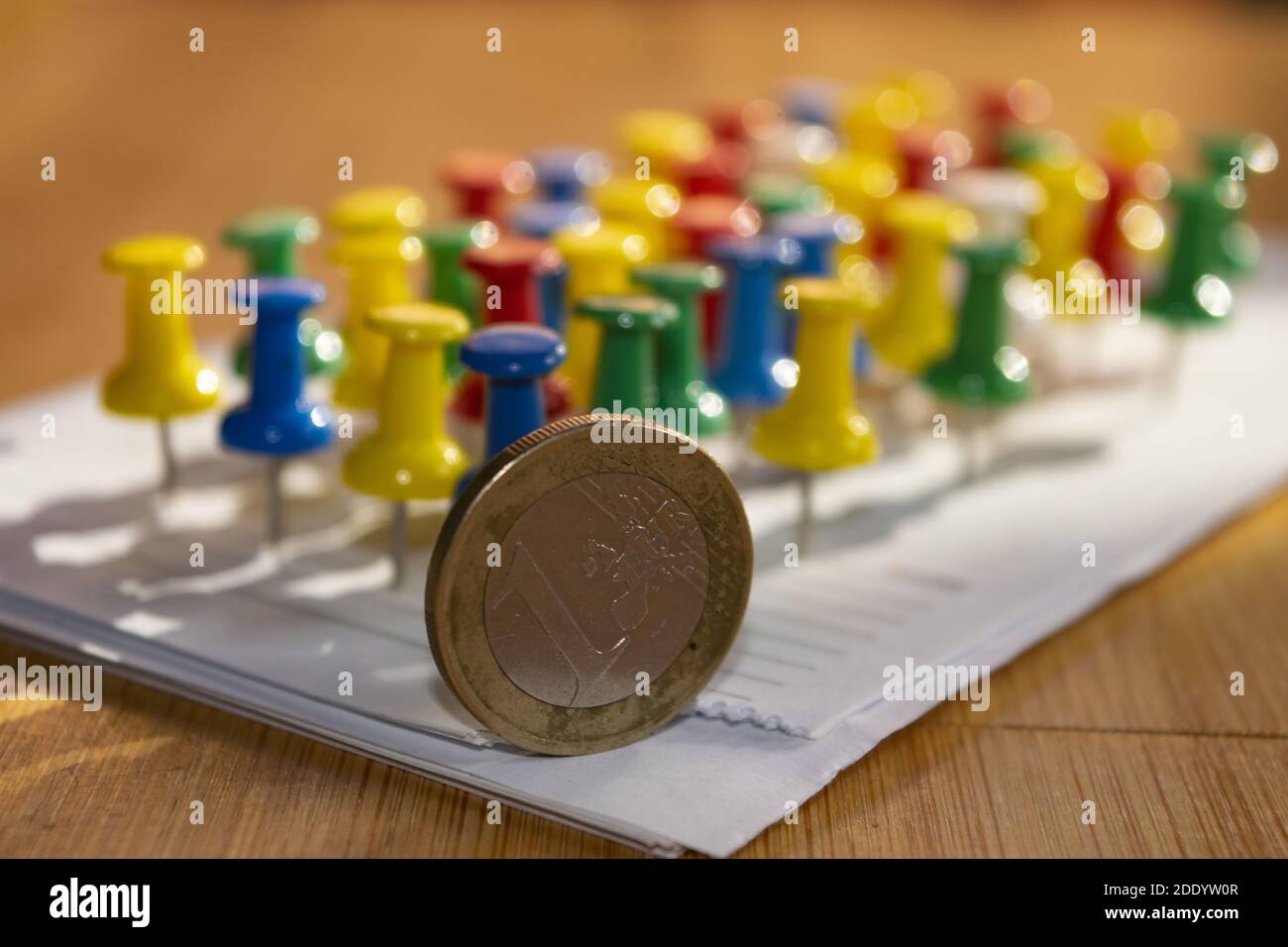 concetto di economia europea e politica monetaria Foto Stock
