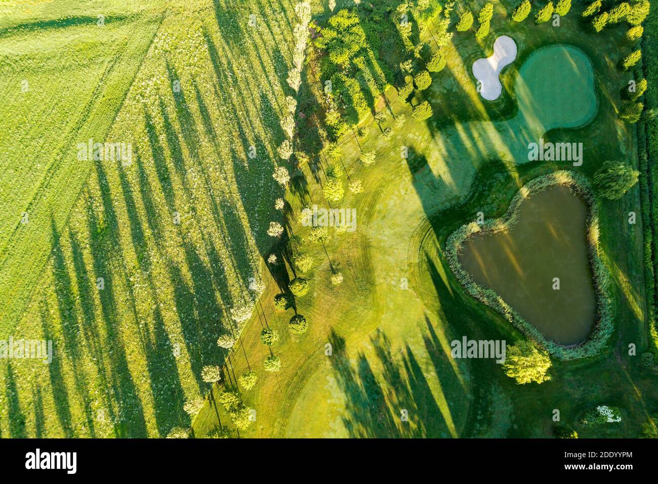 Vista aerea del campo da golf Foto Stock