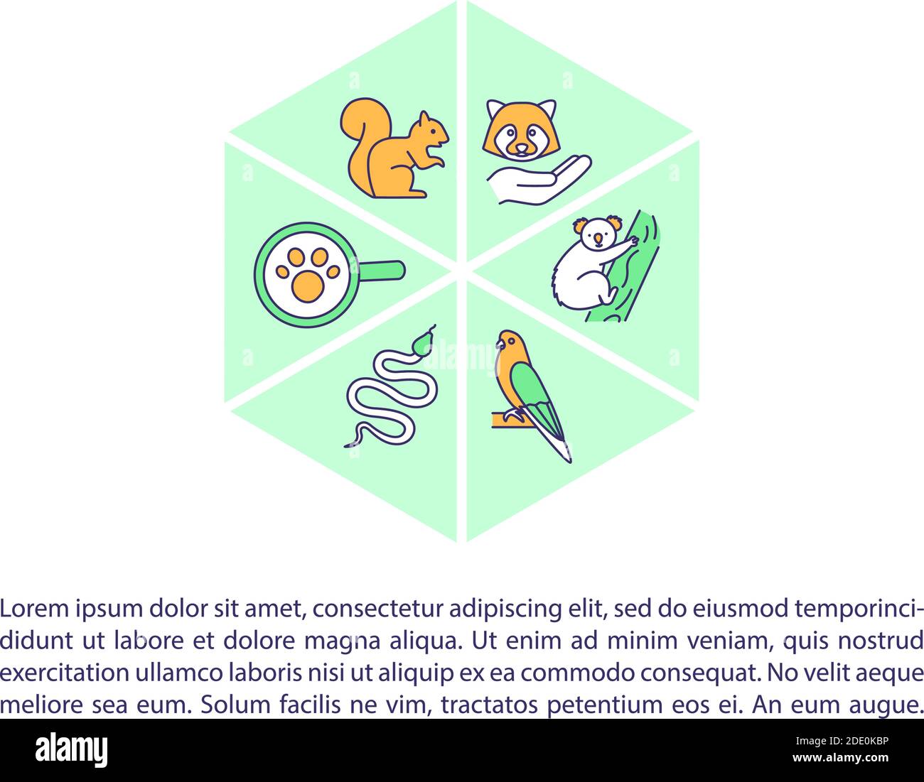 Protezione della diversità delle specie icona di concetto con testo Illustrazione Vettoriale