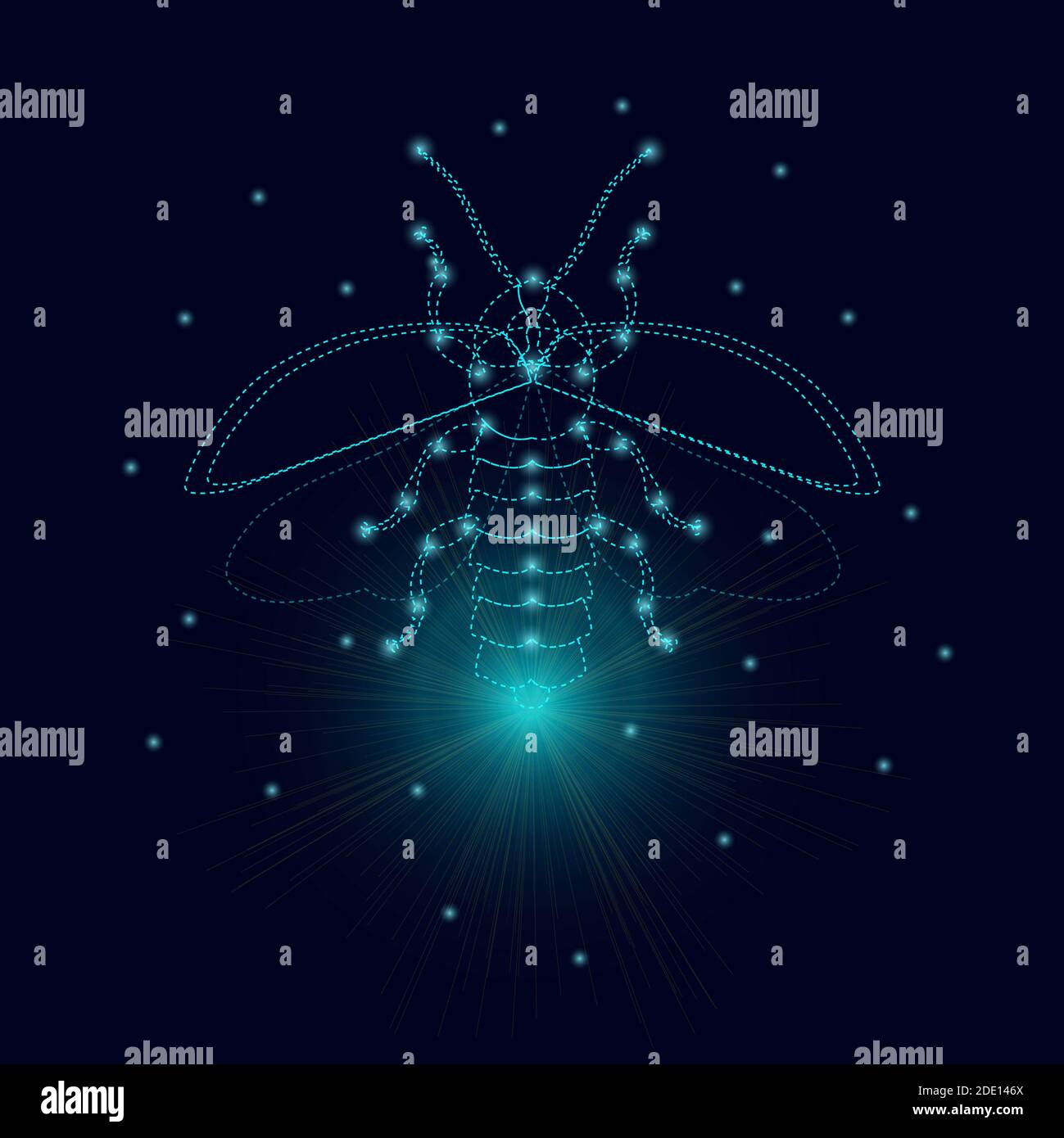 Luminoso lucciole, illustrazione concettuale Foto Stock