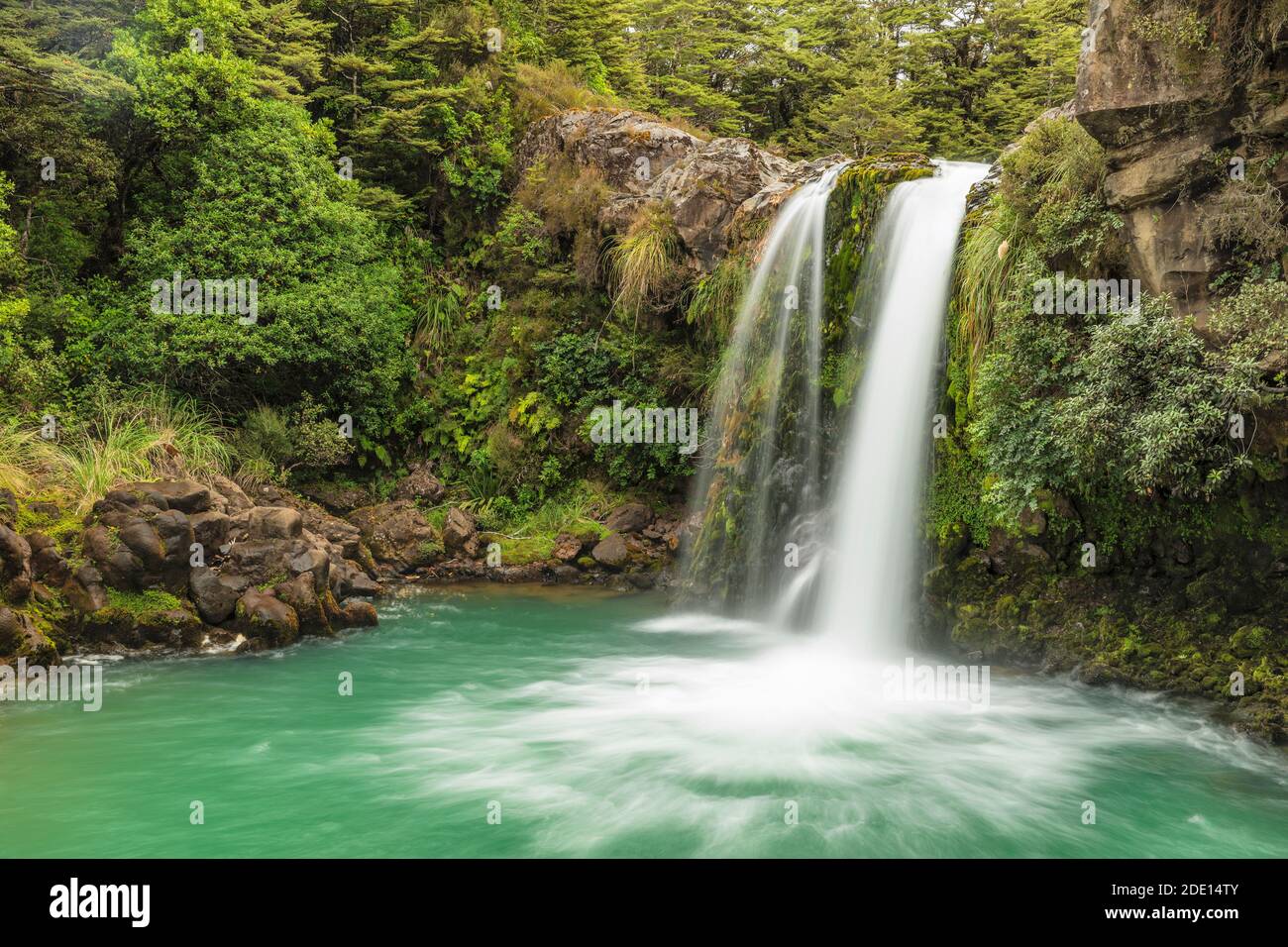 Cascate di Tahwei, Parco Nazionale di Tongariro, Sito Patrimonio dell'Umanità dell'UNESCO, Isola del Nord, Nuova Zelanda, Pacifico Foto Stock