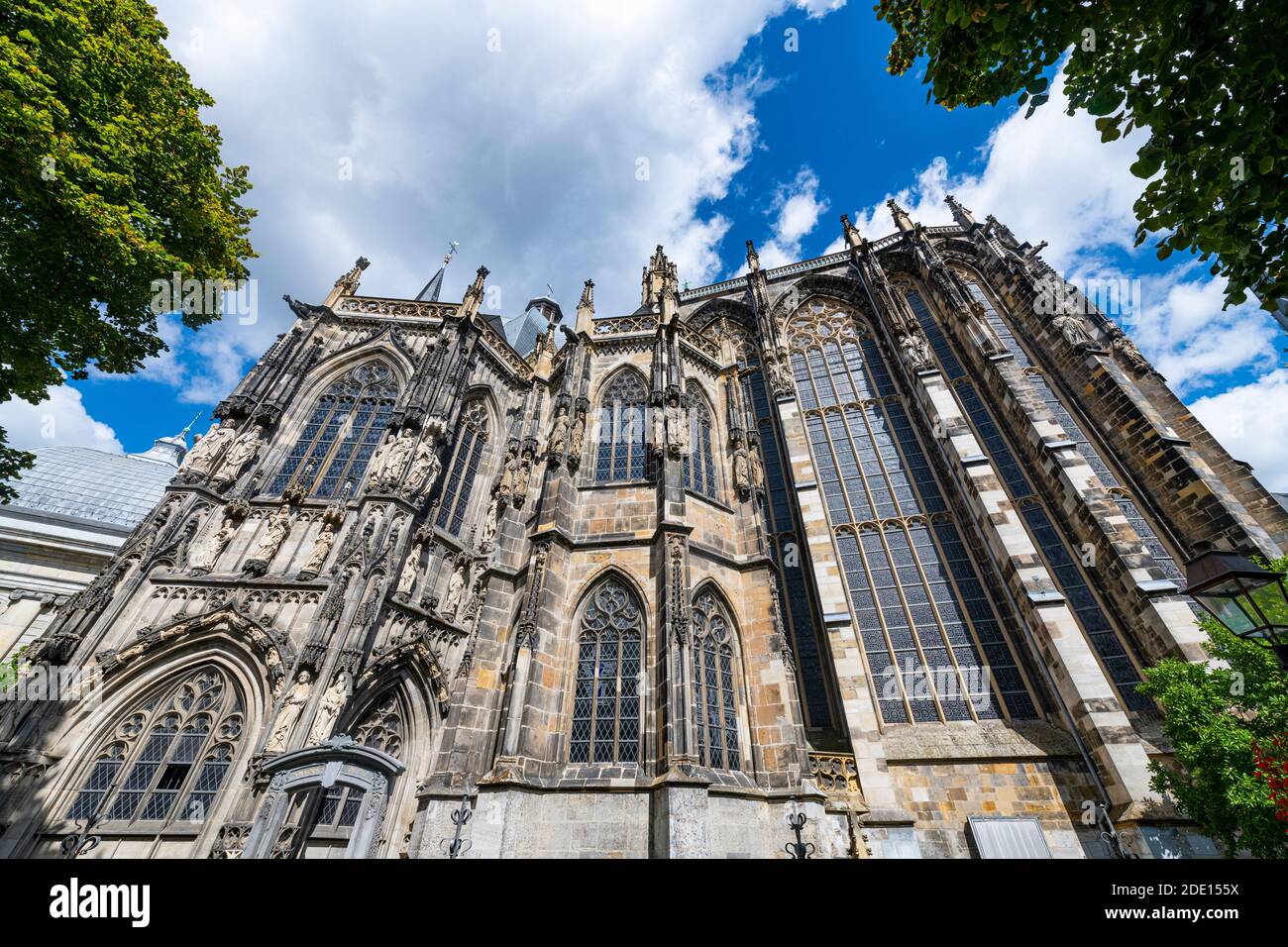 La Cattedrale di Aquisgrana, Sito Patrimonio Mondiale dell'UNESCO, Aachen, Renania settentrionale-Vestfalia, Germania, Europa Foto Stock