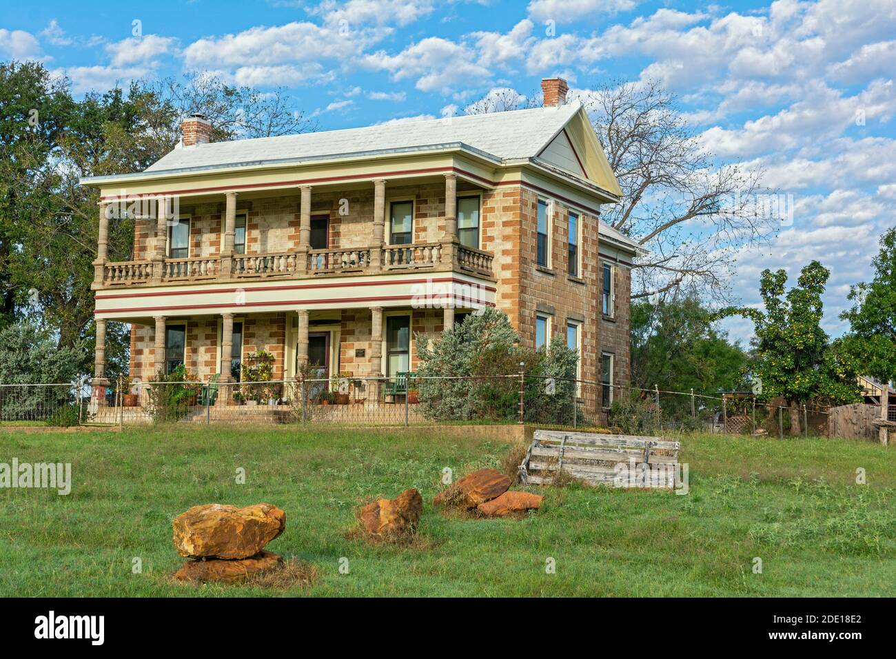 Texas Hill Country, Mason County, Hilda, Brandenberger Ranch House, un 'Texas Century Ranch' in funzionamento continuo dalla stessa famiglia per oltre 100 anni Foto Stock