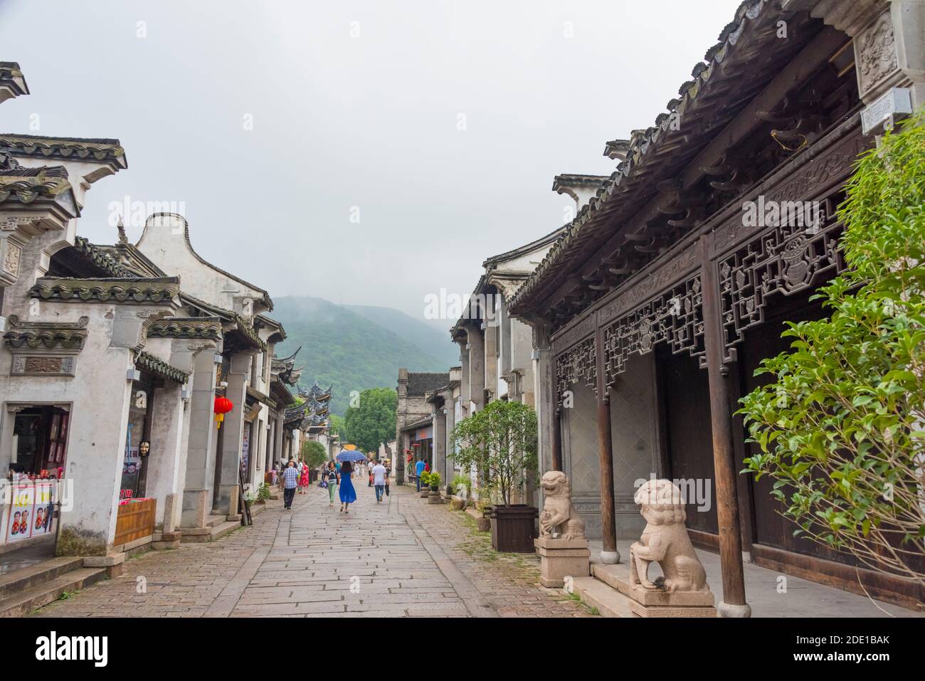 Casa tradizionale nella città antica di Huishan, Wuxi, provincia di Jiangsu, Cina Foto Stock