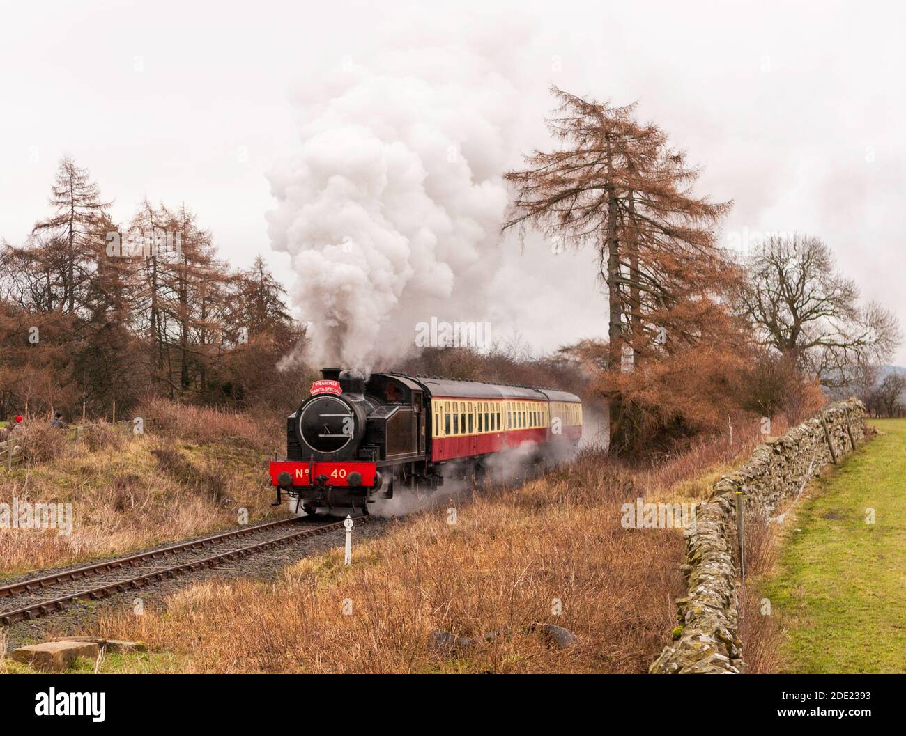 Steam ha trasportato Santa Special Running sulla Weardale Railway nel dicembre 2006, Co. Durham, Inghilterra, Regno Unito Foto Stock