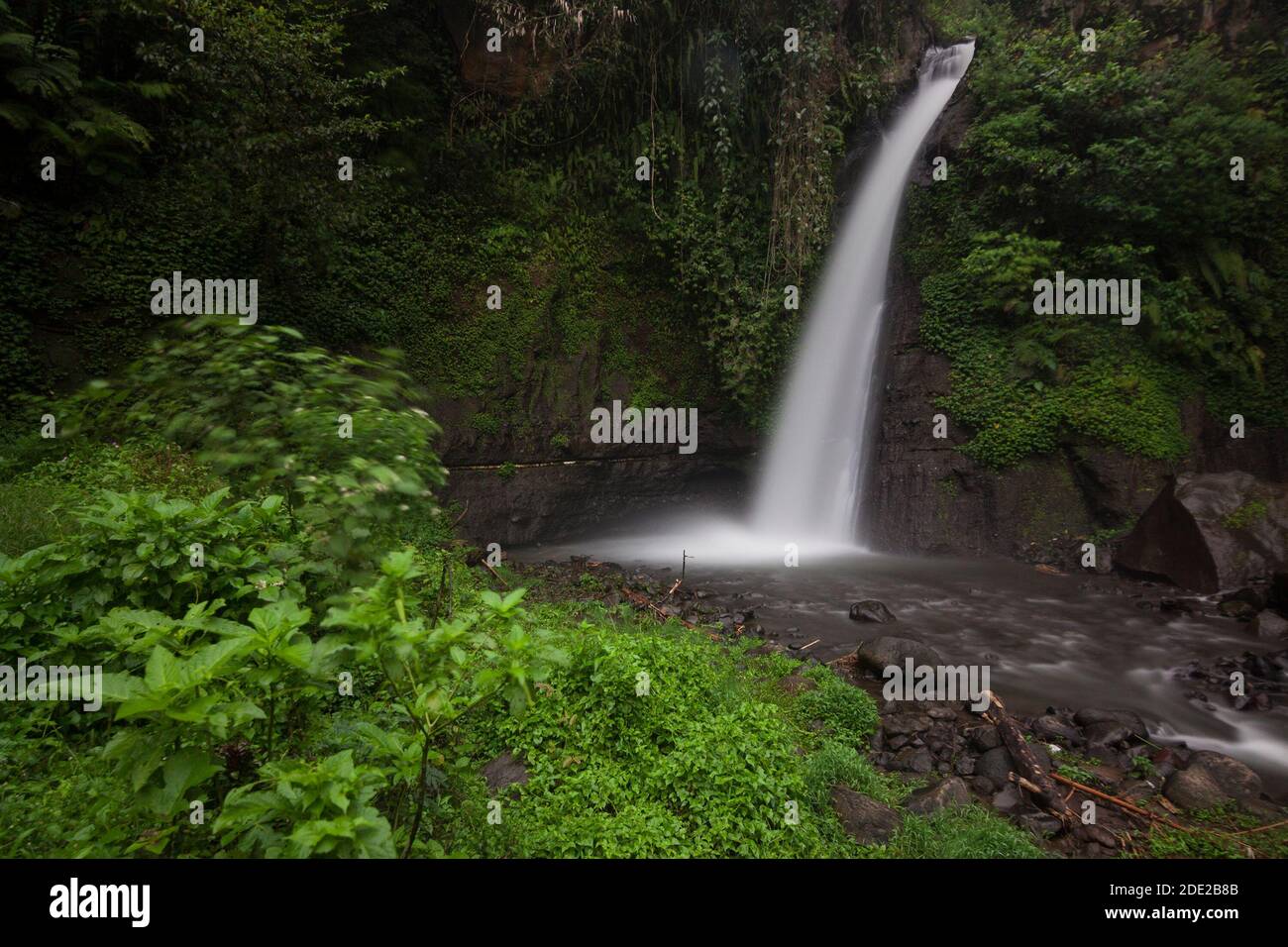 Cascata di Tirto Kemanten nel villaggio di Wonorejo, distretto di Banyuwangi. Foto Stock