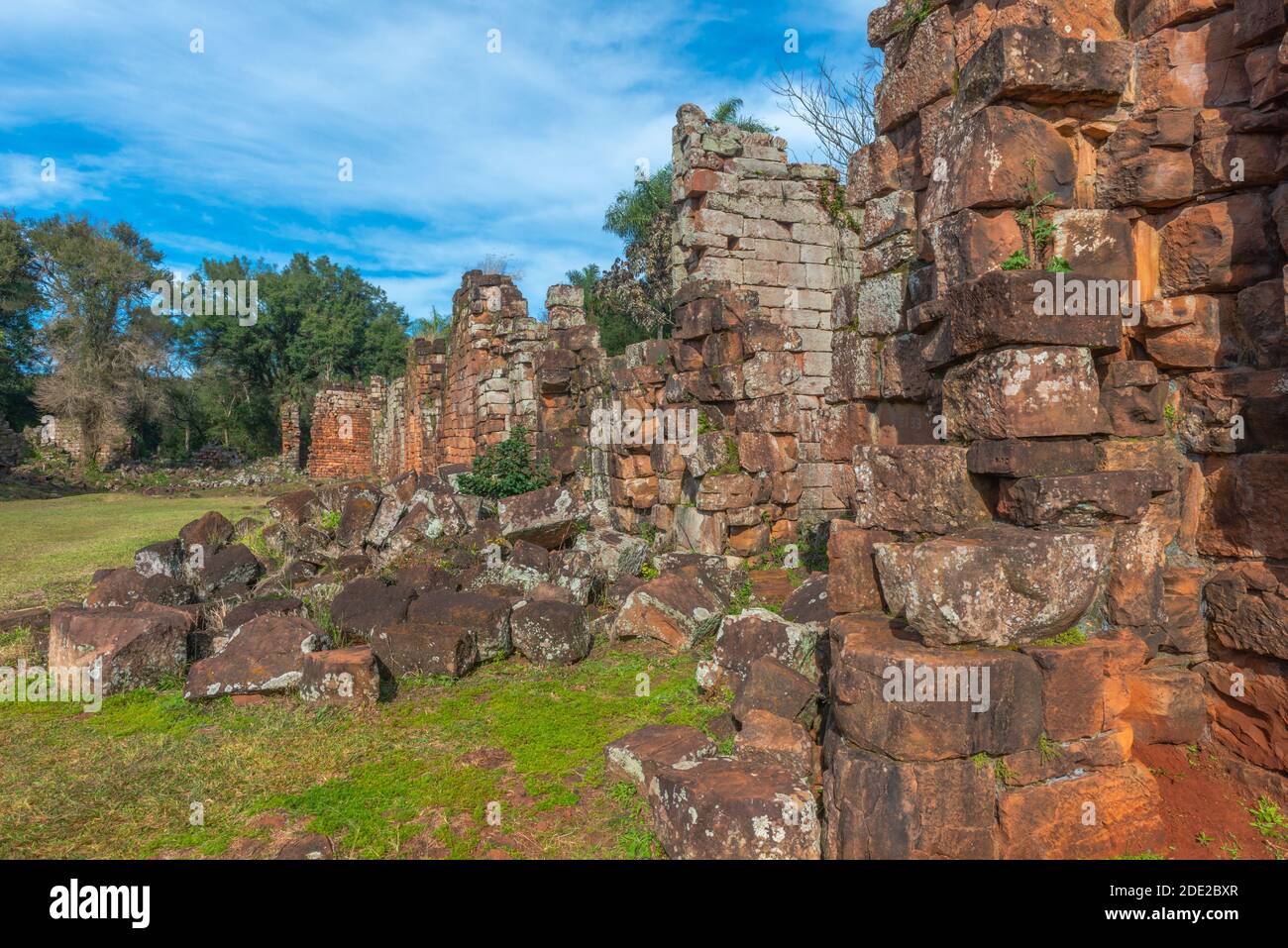 Rovine della Missione Gesuita Santa Ana, Patrimonio Mondiale dell'UNESCO, Provincia Misiones, Argentina, America Latina Foto Stock