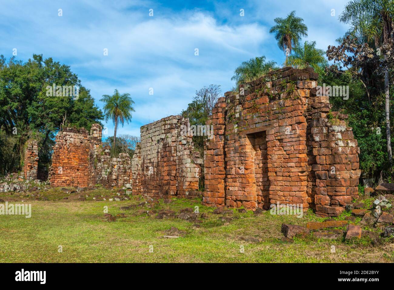 Rovine della Missione Gesuita Santa Ana, Patrimonio Mondiale dell'UNESCO, Provincia Misiones, Argentina, America Latina Foto Stock