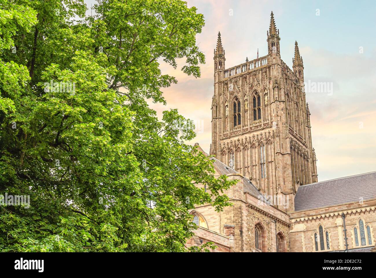 Cattedrale di Worcester, Worcestershire, Inghilterra Foto Stock