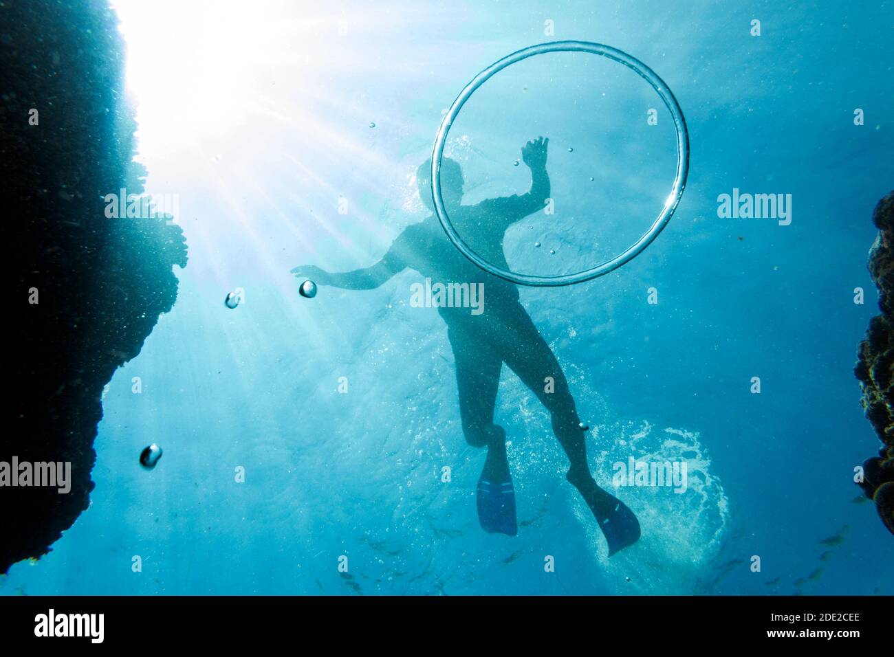 Snorkeling sull'isola di Menjangan Foto Stock Snorkeling sull'isola di Menjangan Foto Stock