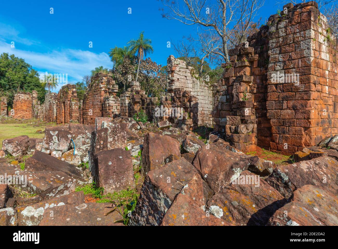 Rovine della Missione Gesuita Santa Ana, Patrimonio Mondiale dell'UNESCO, Provincia Misiones, Argentina, America Latina Foto Stock