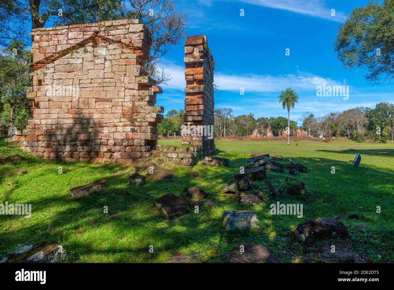 Rovine della Missione Gesuita Santa Ana, Patrimonio Mondiale dell'UNESCO, Provincia Misiones, Argentina, America Latina Foto Stock