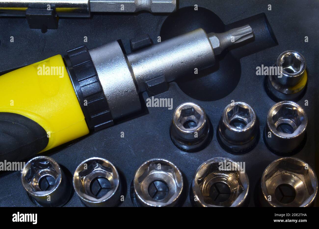 Closeup molti tipo di cacciavite Foto Stock